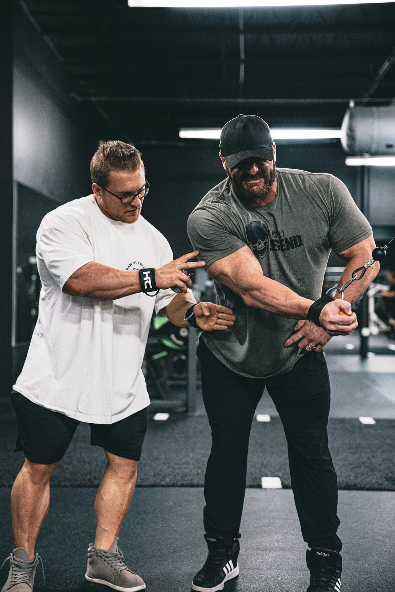 Nick Gloff coaching an athlete through exercise execution
