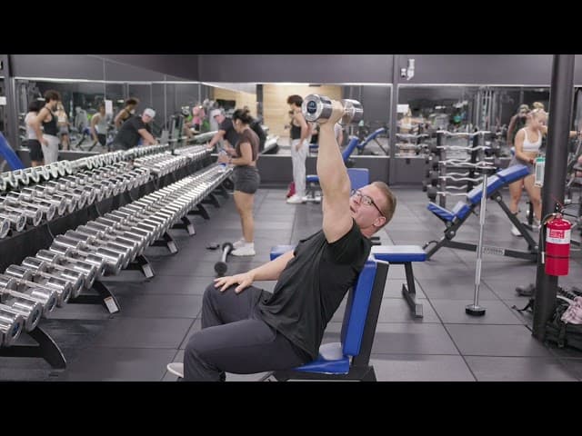 Seated Dumbbell Tricep Overhead Extension