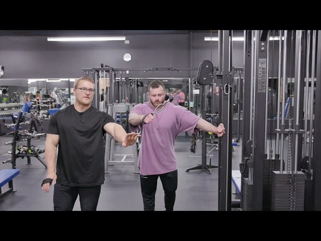 Single Arm Rear Delt Cable Fly